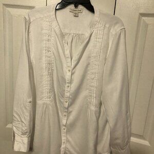 Coldwater Creek White 2X blouse